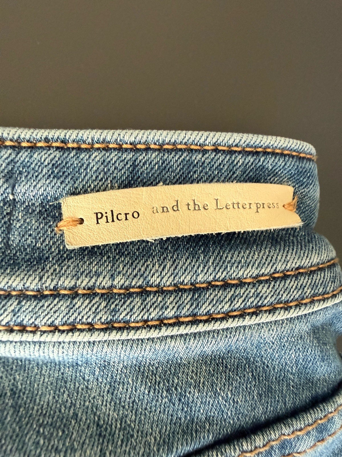 Pilcro and the Letterpress Women’s Blue Bootcut Jeans Slim Mid Rise Stretch