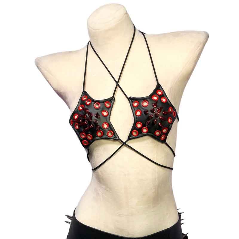Goth Tops Spiked Y2K Bra Punk Rock Clothes Emo Clothing Gothic Tank Grunge