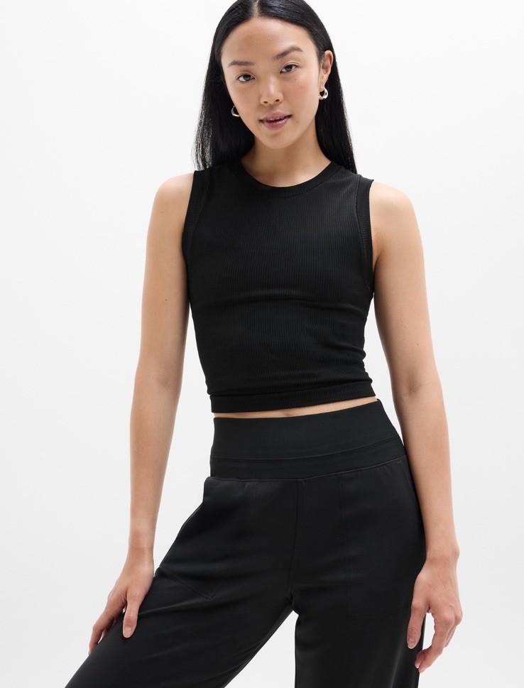Athleta Renew seamless muscle tank- medium- black- nwt-