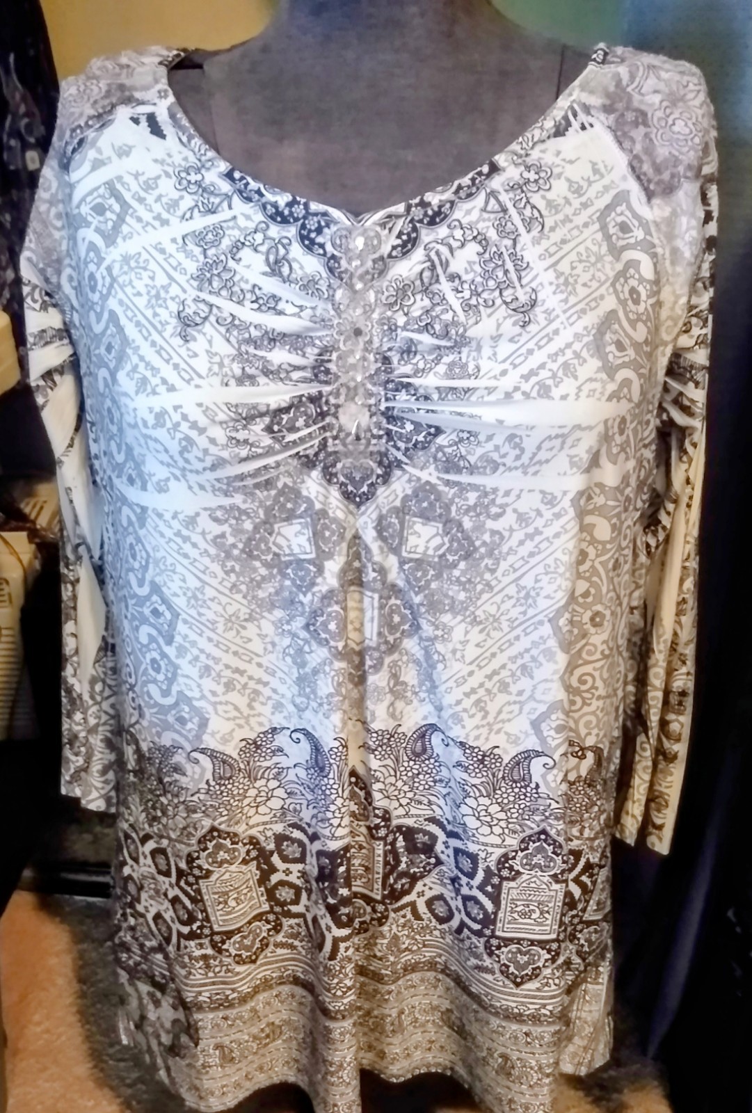 Beautiful Style&Co Blouse Size XL Armpits 24 In Shoulder Down 29 In Bottom 25 In