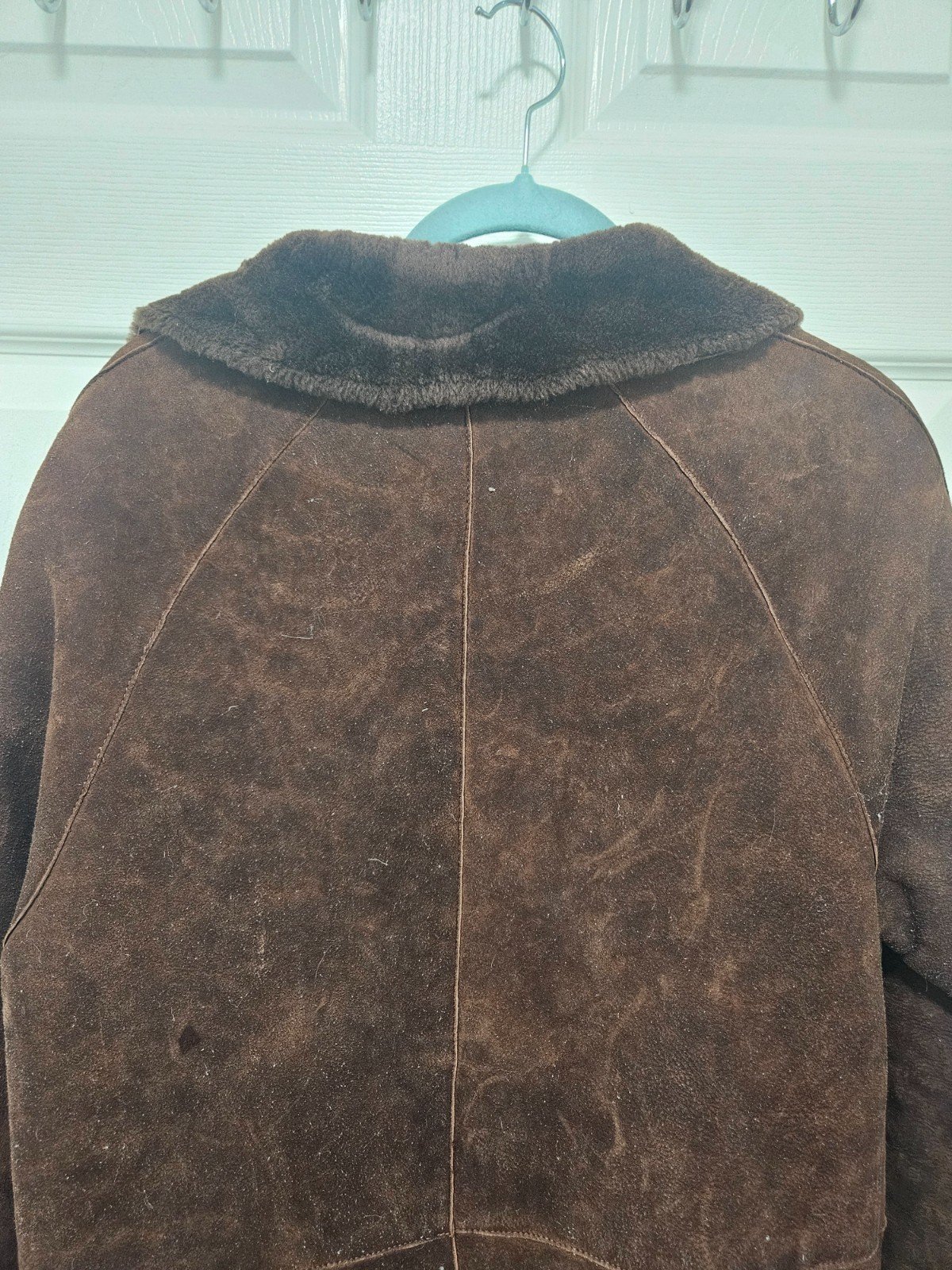 VINTAGE BURBERRY LONDON Suede Shearling Full Length Coat Size 2 XS