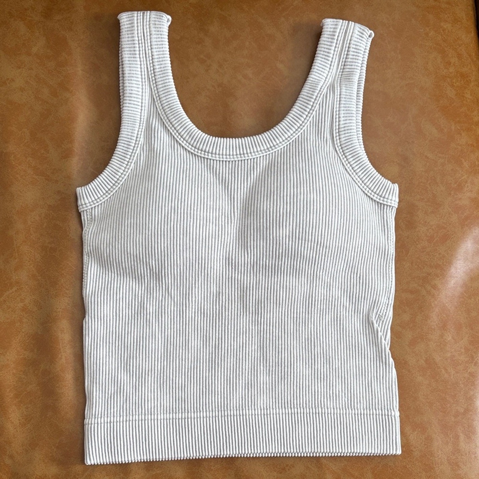 NEW! Zenana Bone Ribbed Tank Top – Size Small/Medium