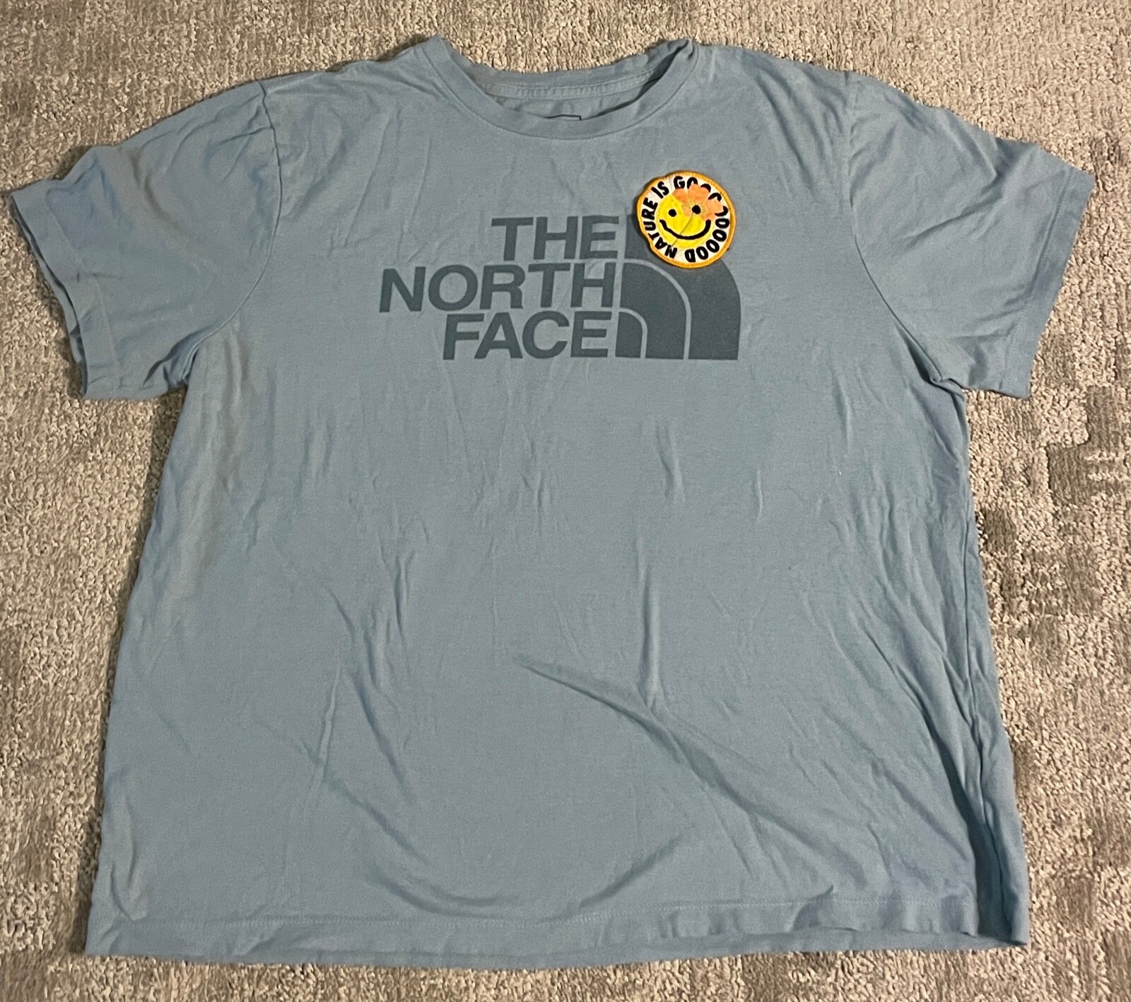 The North Face Nature Is Good Logo Patch T Shirt Ladies Womens Extra Large XL