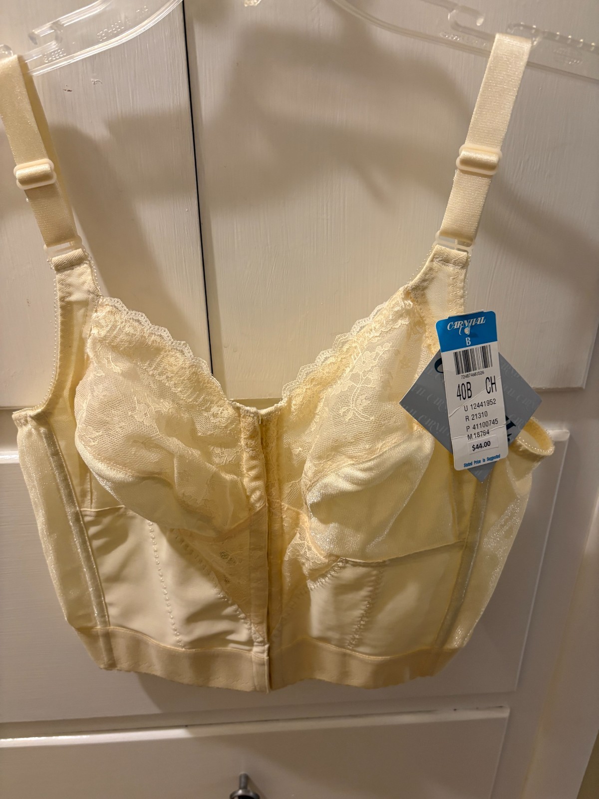 New Carnival Style 745 Longline Strapless Lace Bra Size 40B , Low back