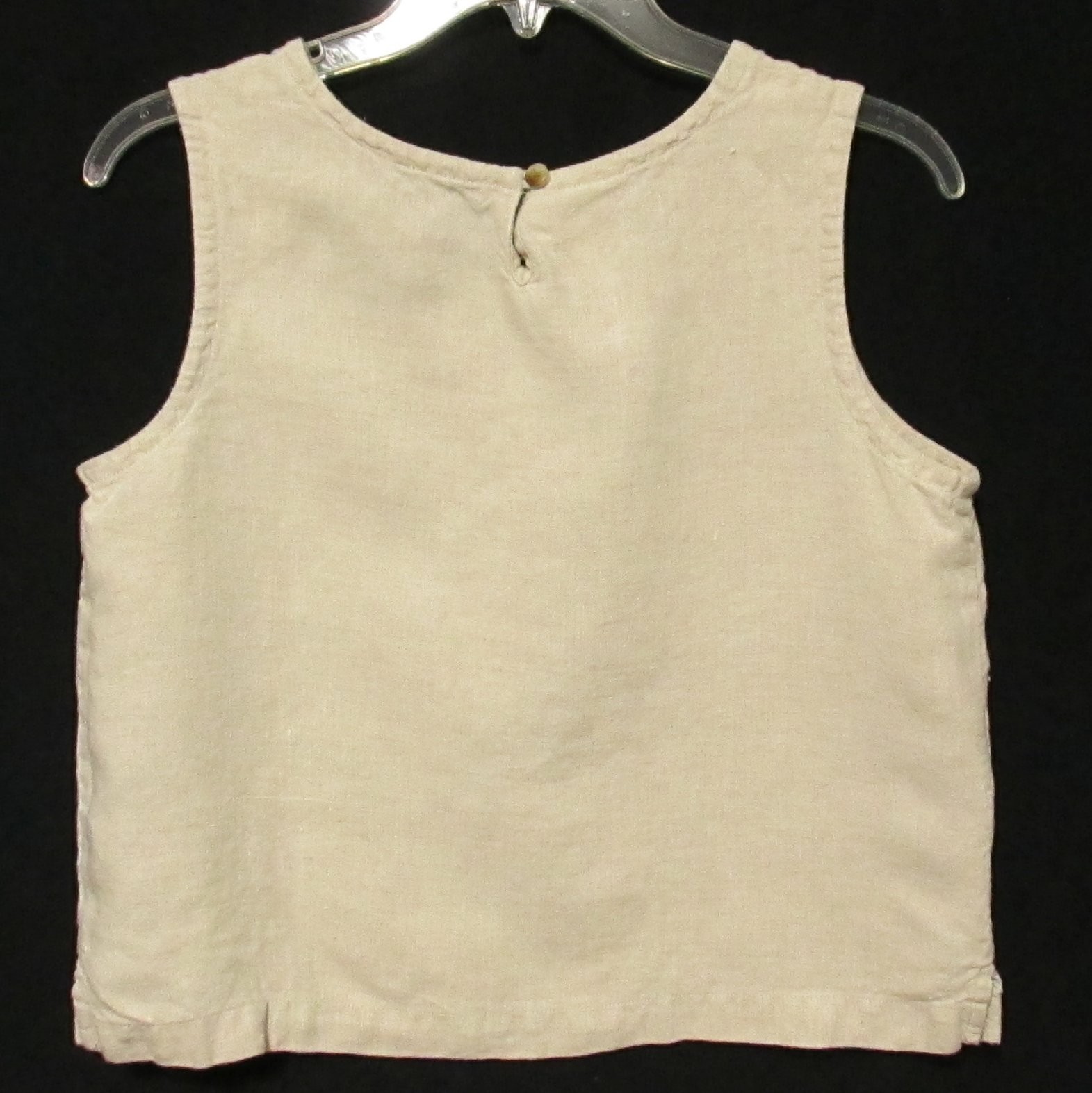 Jones New York Sport Petite Beige 100% Linen Women’s Top Size 8P Sleeveless Crop