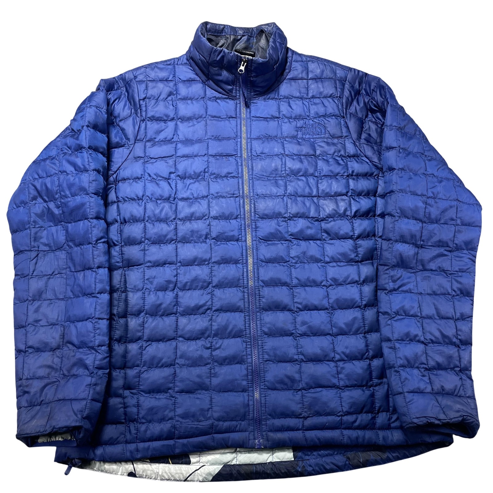 The North Face Jacket Womens Medium Blue ThermoBall Eco Puffer Full Zip *Flaws*