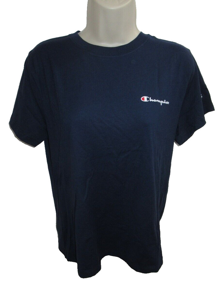 Champion Women’s Crew Neck Short Sleeve T-Shirt Athletic Navy XXL New, Tee