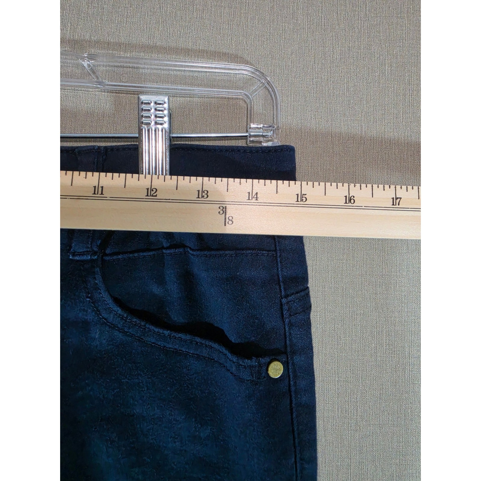 Draper James RSVP Womens Size 8 Navy Blue Skinny Pants Stretch Cotton Blend Slim
