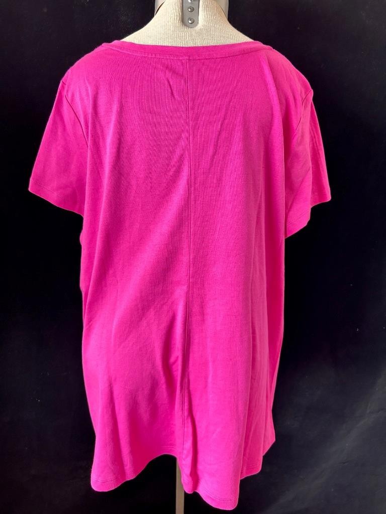 Isaac Mizrahi Live Essentials top Size 2X short sleeve choice green aqua pink