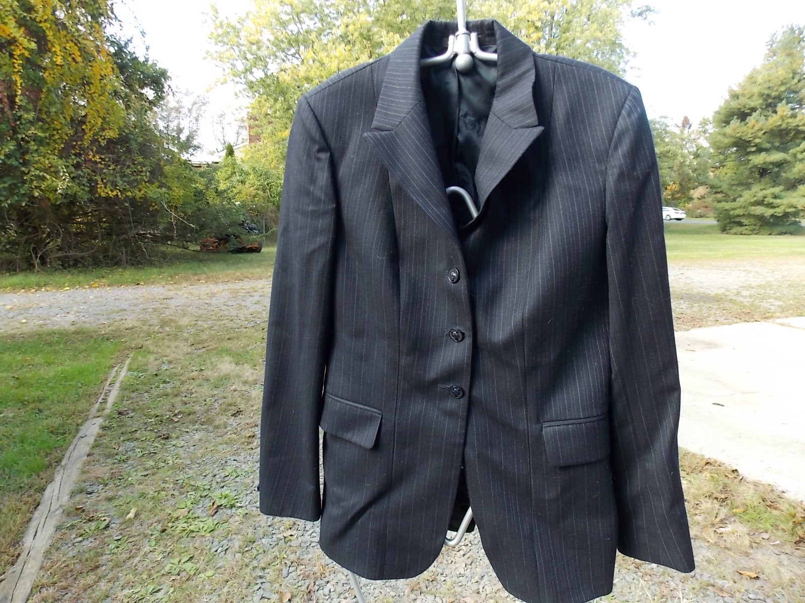 Pytchley English Show Jacket Ladies see measurements no size tag navy blue pin