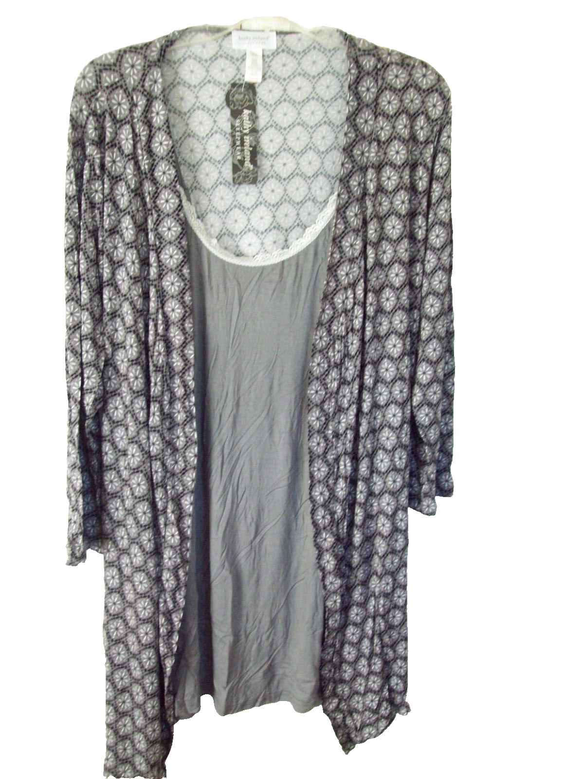 Kathy Ireland 95% Rayon, 5% Spandex Chemise & Robe Set Size Medium NWT $48 TAG