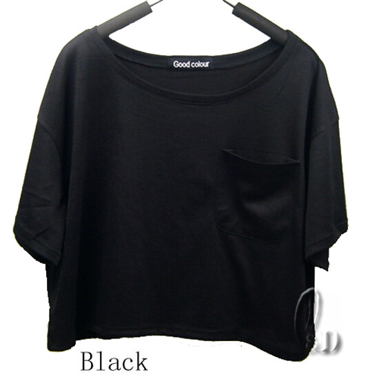 AU STOCK SHORT SLEEVE SCOOP NECK CROP LOOSE PLAIN BASIC TOP T-THIRT TEE T085