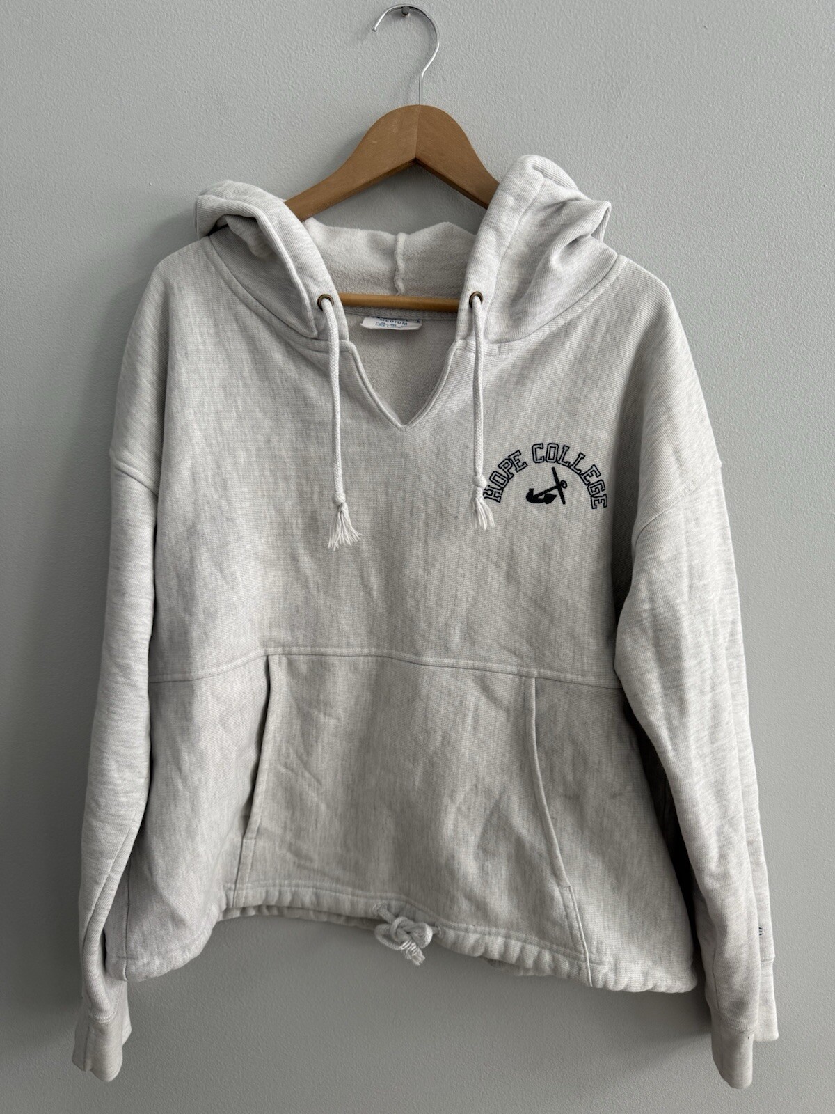 Champion Reverse Weave Hope College Logo Graphic Print Pullover Hoodie Women’s M