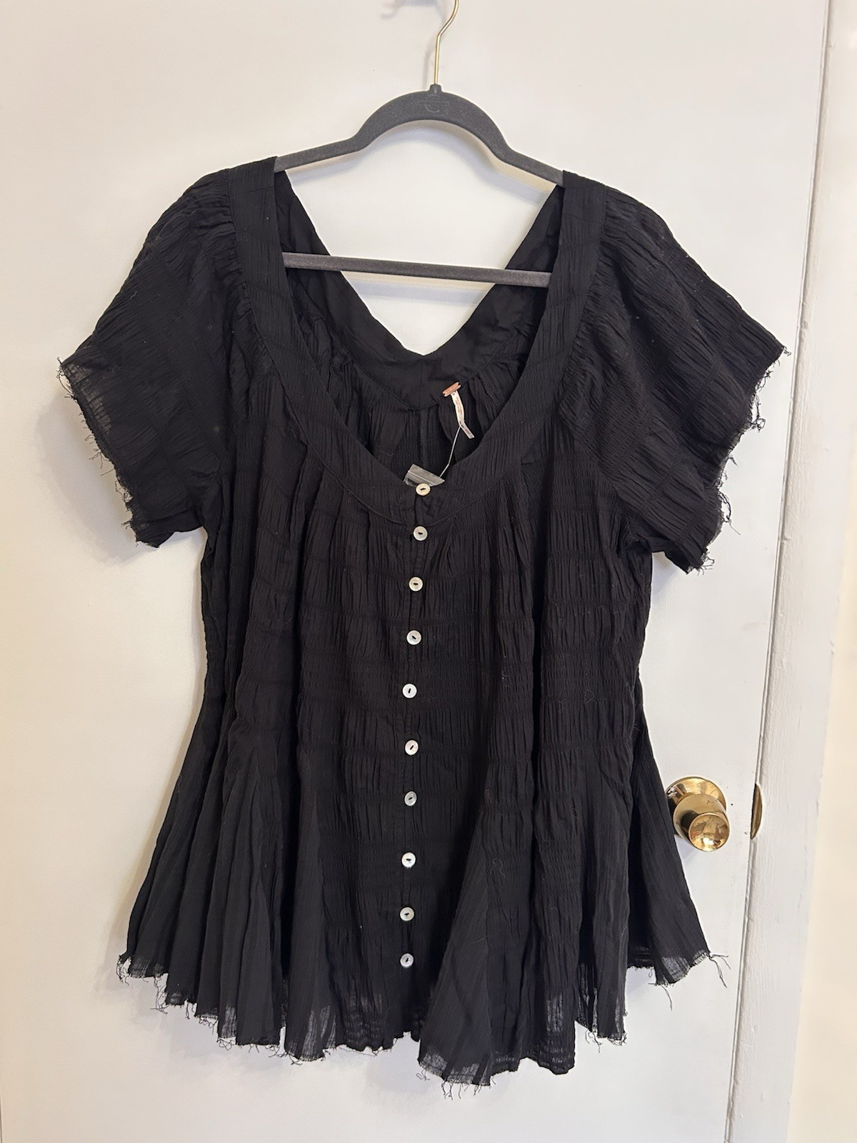 Free People Jolene Top Black Women’s XL NWOT