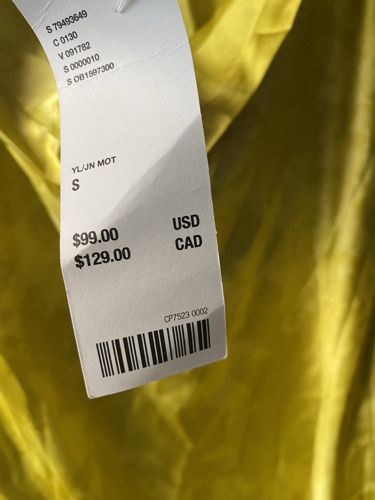 Urban Outfitters Women’s Yellow Sequin Full Slip Dress, Size S, Adjustable Strap