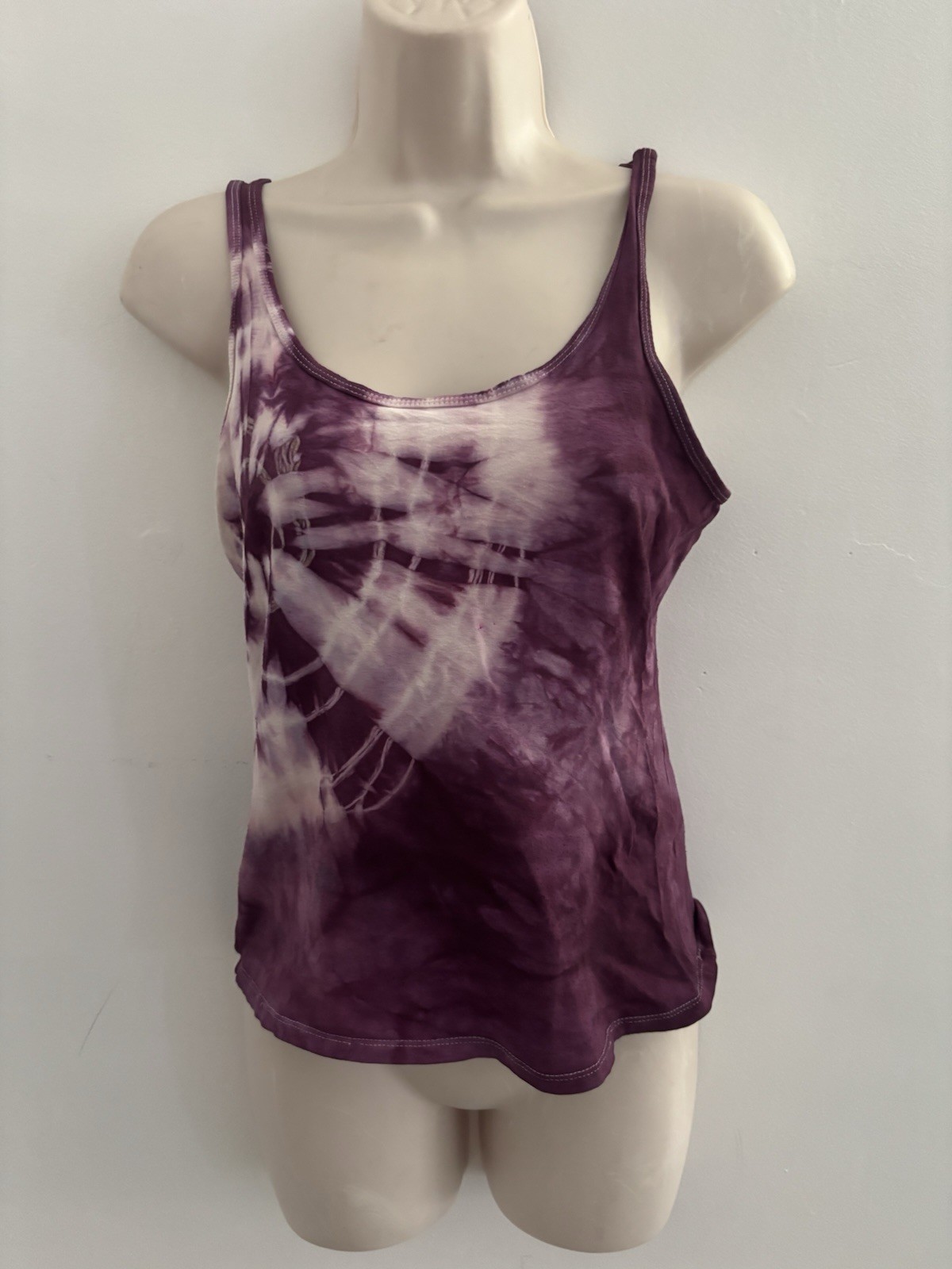 Hand Dyed Original Tie Dye Purple White Tank Top Refashion So Brand Medium