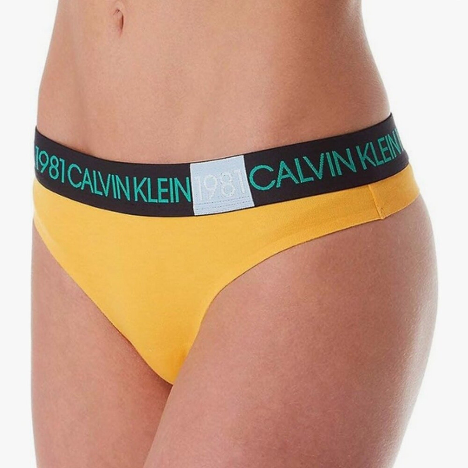 Calvin Klein Women’s Plus Size 1981 Bold Cotton Thong QF5653 Trippy Size 3X