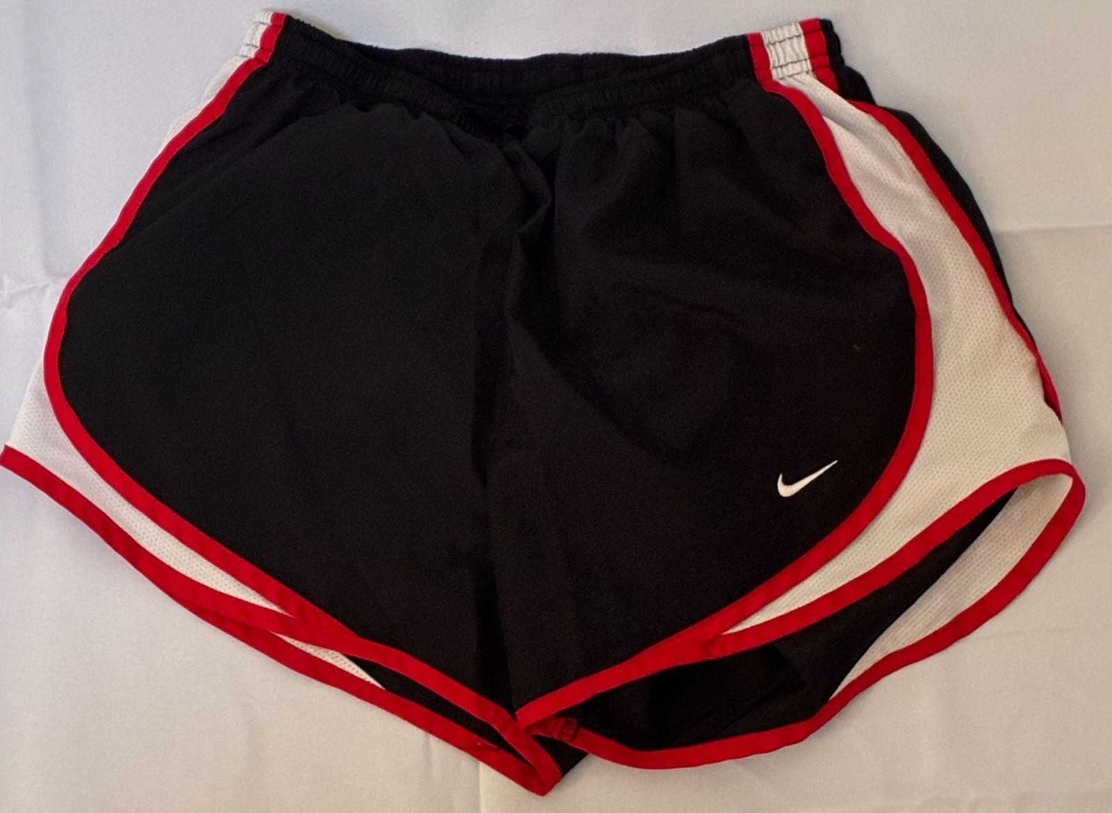 Nike Women’s Dri-FIT Tempo Running Shorts Black White Red