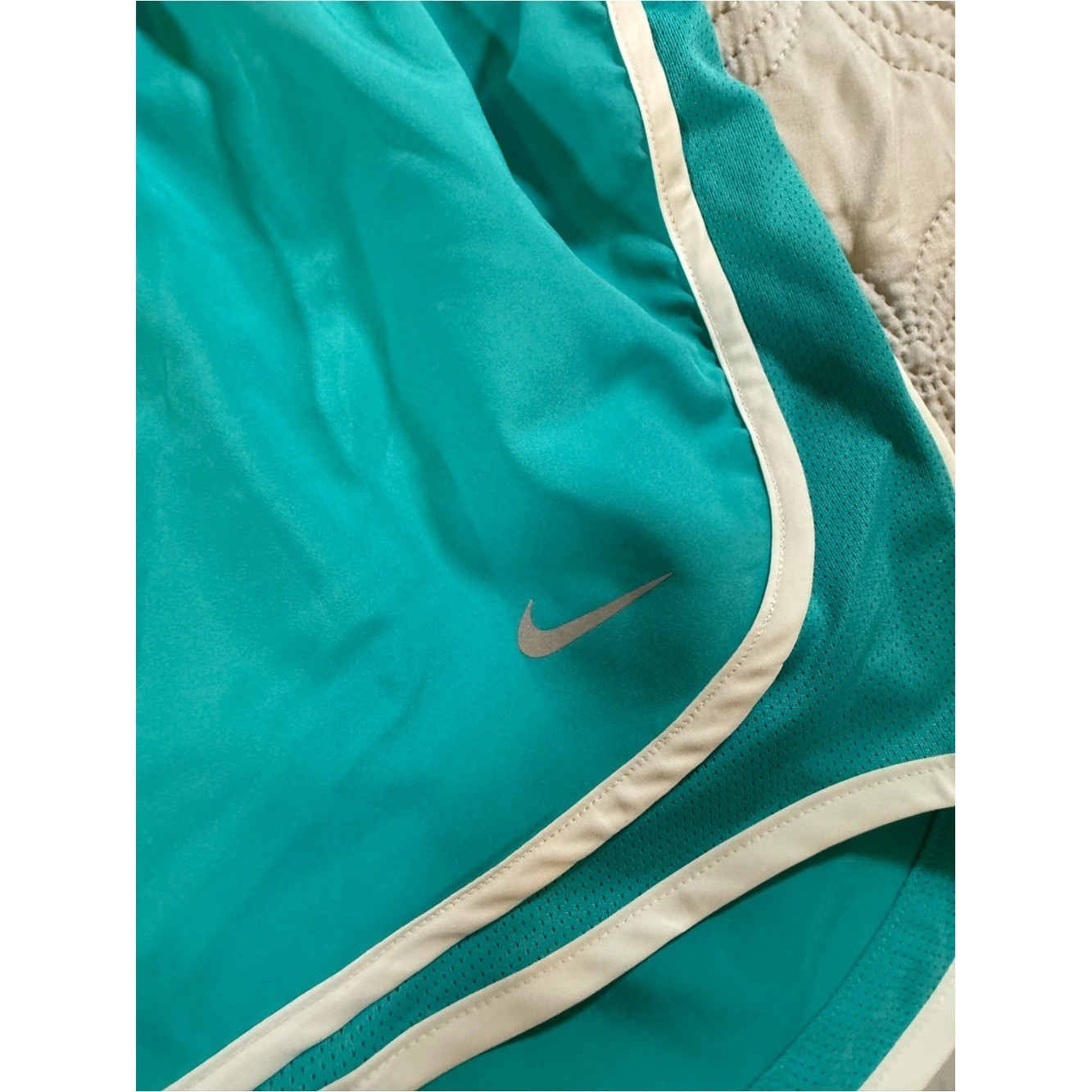 Nike Tempo Dri-FIT Running Shorts Turquoise White Size Small