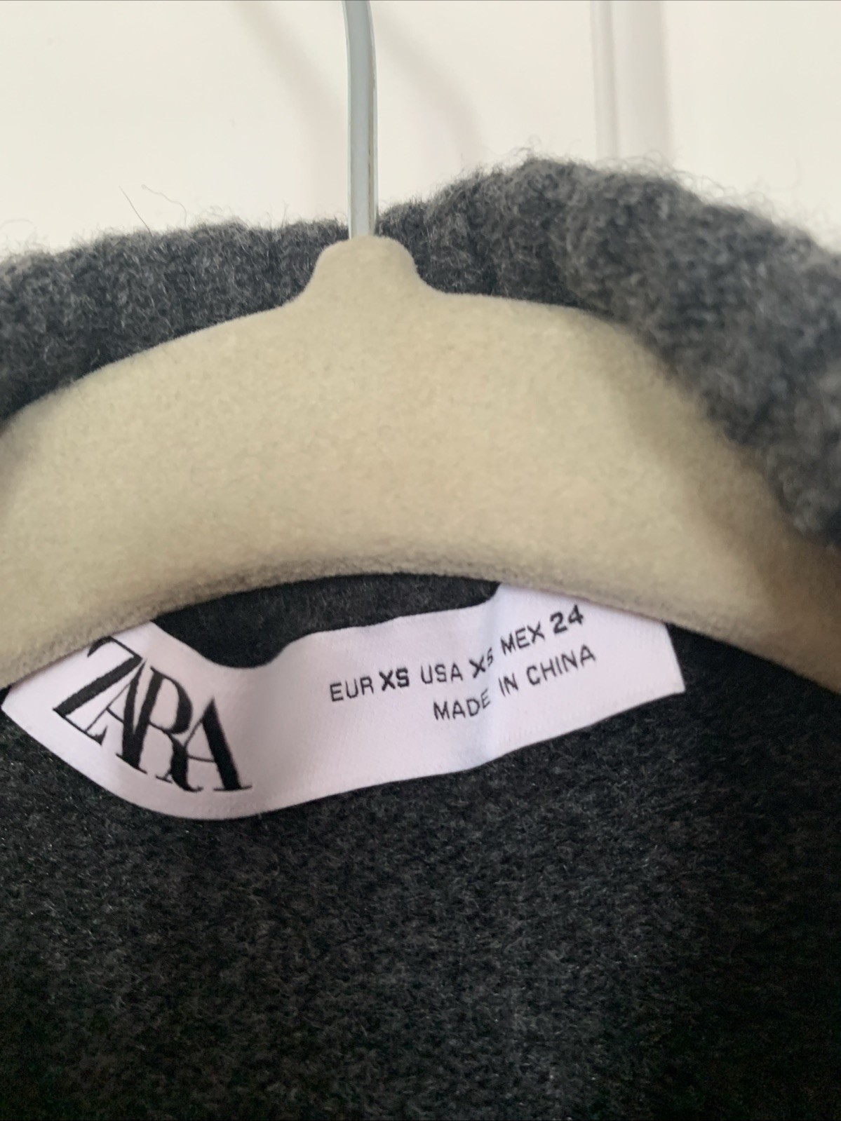 Zara Dark Gray Cropped Waist Turtleneck Sweater