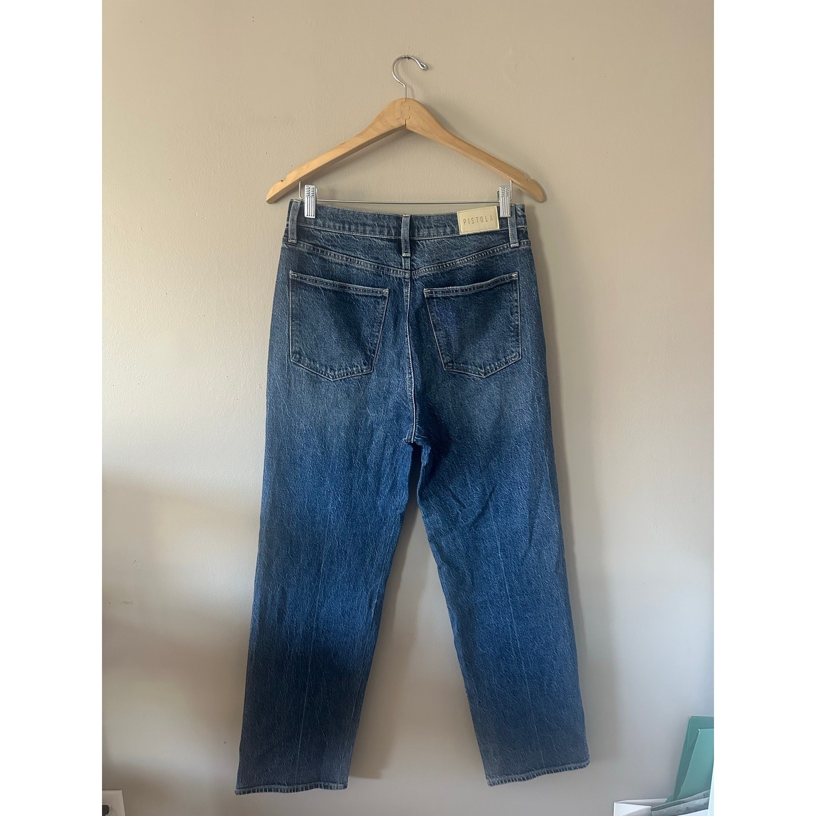 Pistola Cassie Super High-Rise Straight-Leg Jeans in Palladium Size 29