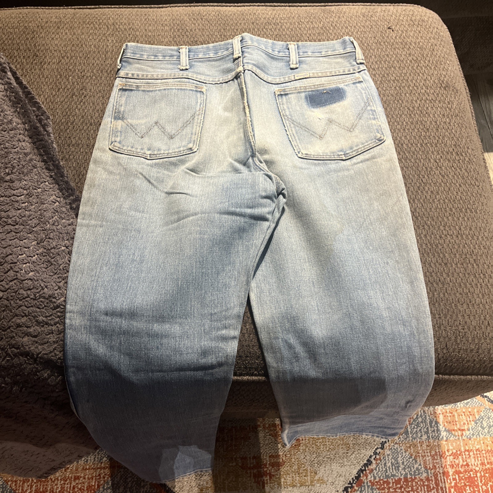 VTG Womens Sz 31×32 WRANGLER 80’s Bootcut Jeans Light Wash