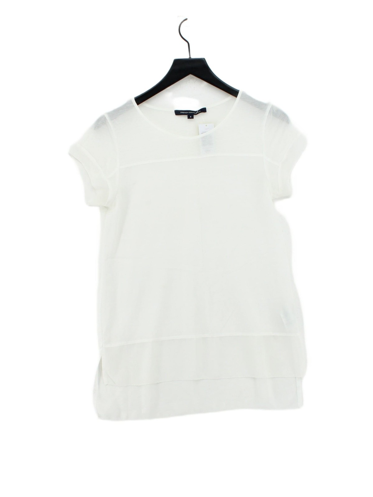 French Connection Women’s Top S White 100% Polyester Basic