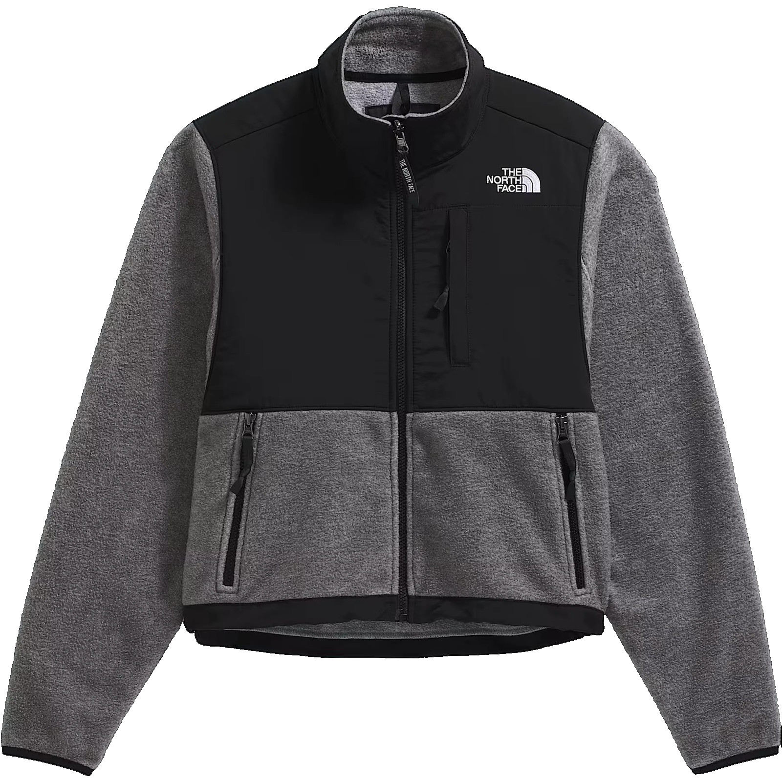 The North Face Retro Denali Fleece Full Zip Jacket Womans Heather Grey Large