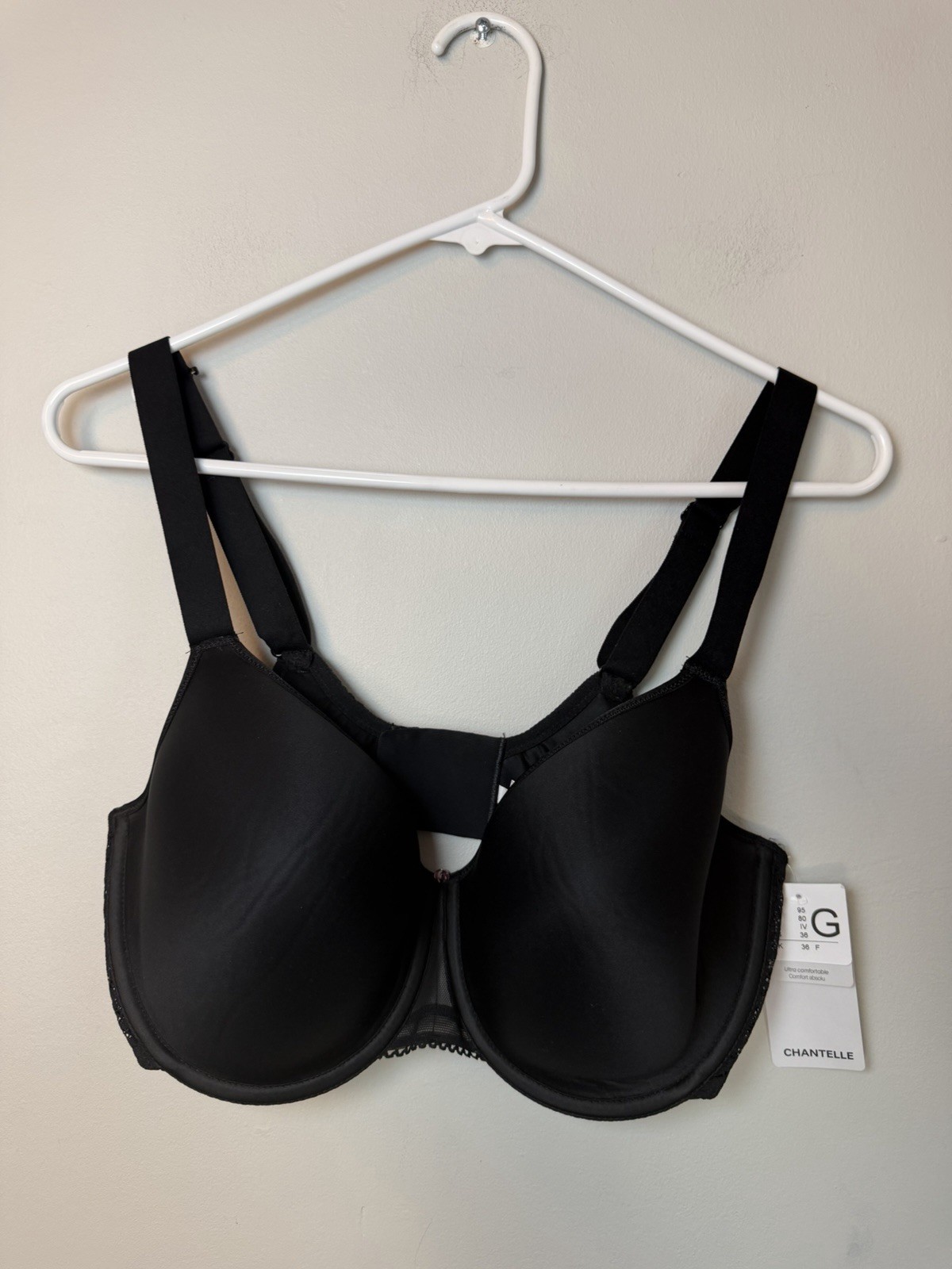 Chantelle C13B60 C Jolie Underwire Contour Bra SZ 36DDDD Black $78 NWT