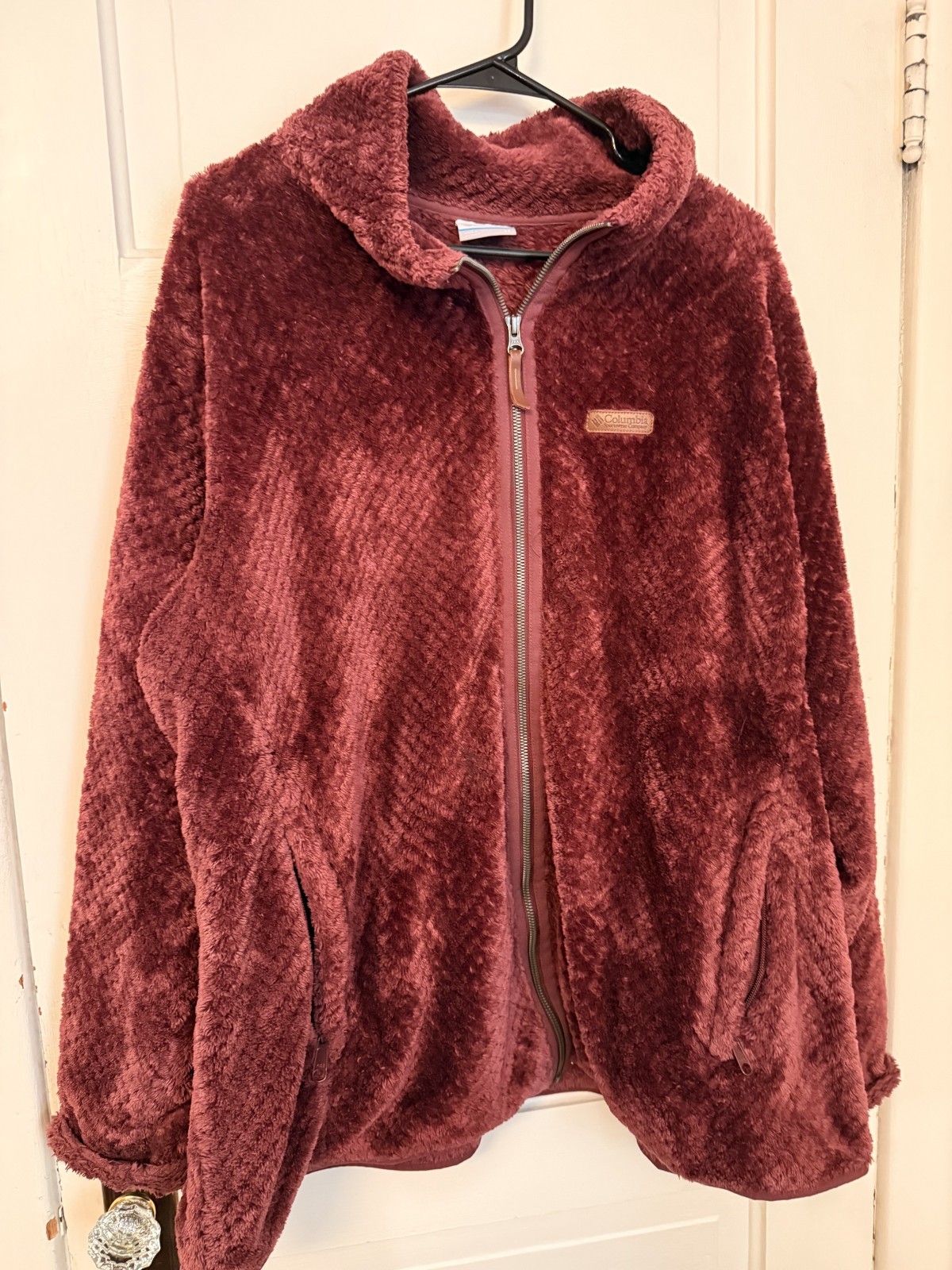 Women’s Columbia Jacket Maroon Fireside Sherpa Fleece 3x