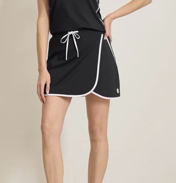 NWT Tommy Bahama ABBY JERSEY Skort (SMALL) blended fabric SUN SHELTER Blk/Wht