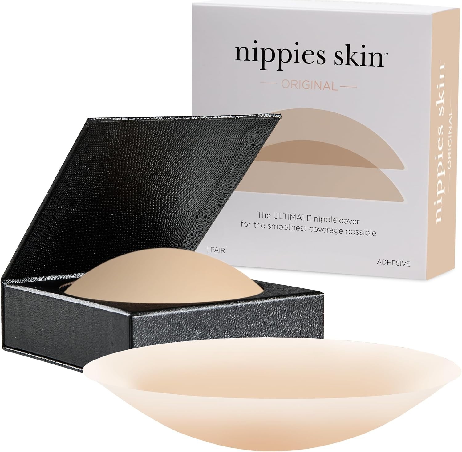 Nippies Nipple Covers for Women – Reusable Sticky Silicone Pasties with Travel C