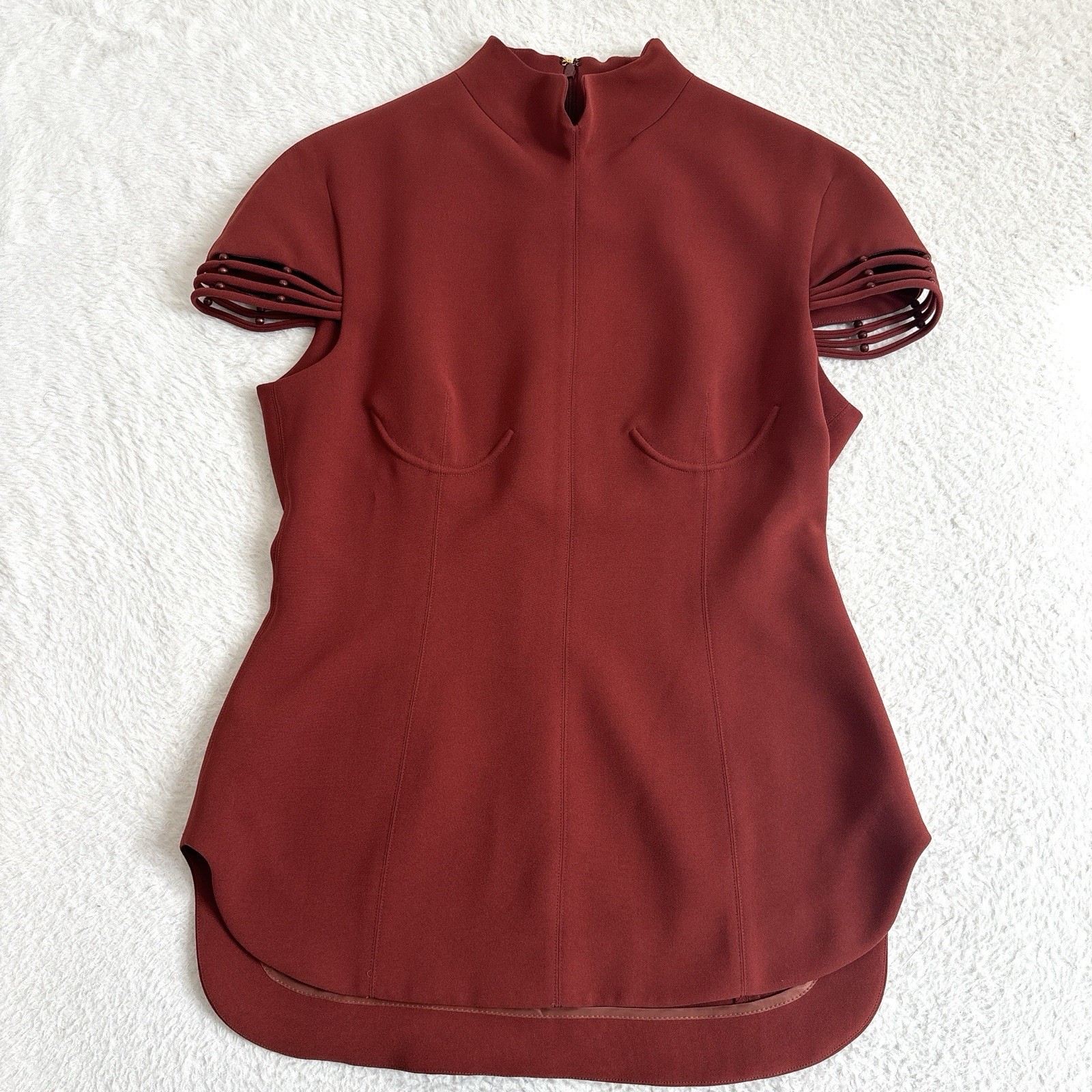 mame kurogouchi 23SS Basket Top Red Brown Size 2 Japan
