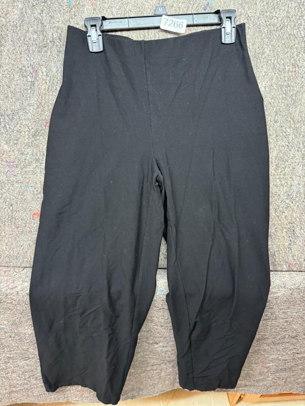 Eileen Fisher Pants Viscose Nylon Spandex Blend Pull On Black SP Made in USA