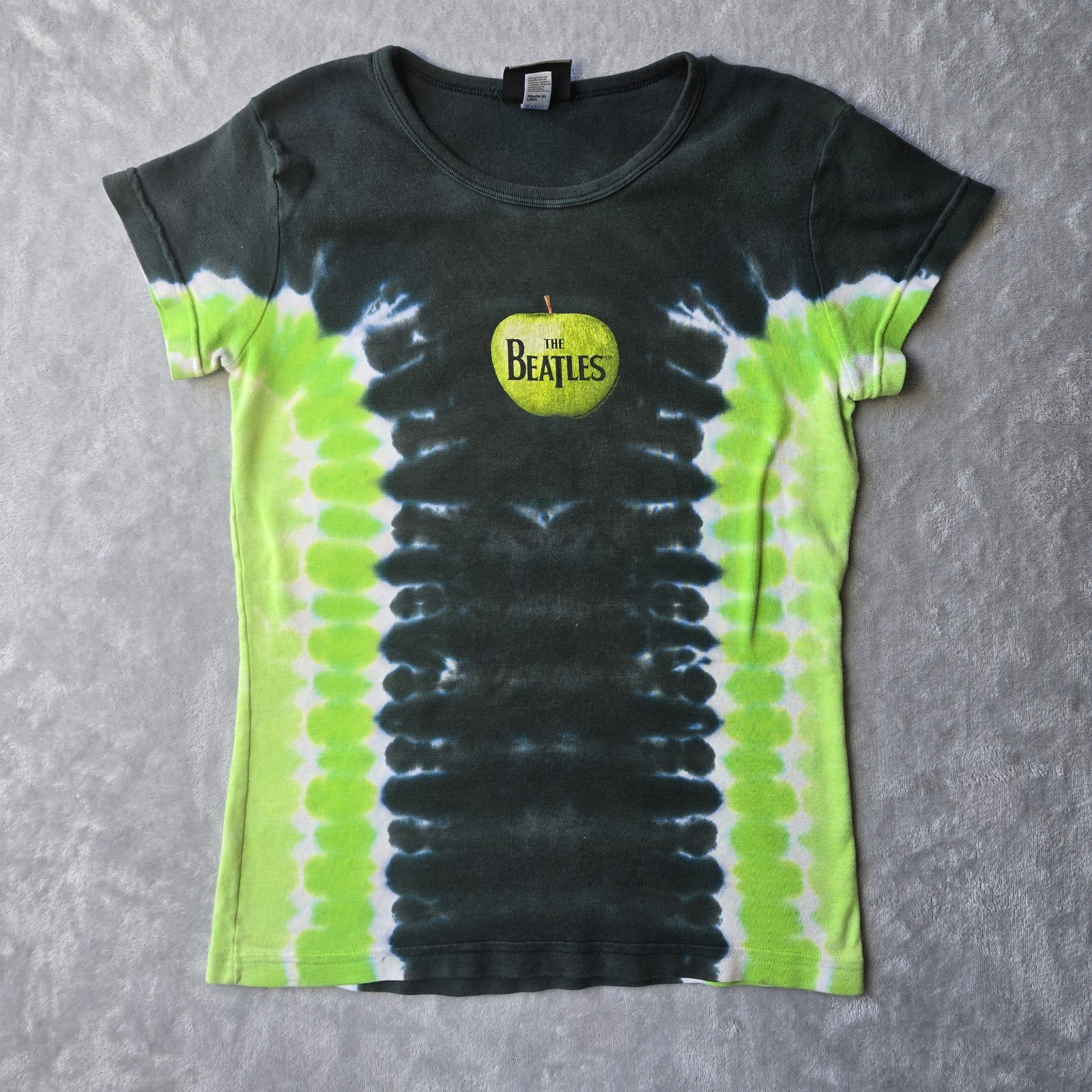 Liquid Blue The Beatles Tie Dye T-Shirt Womens L (Fits Sm/Med) Apple Logo