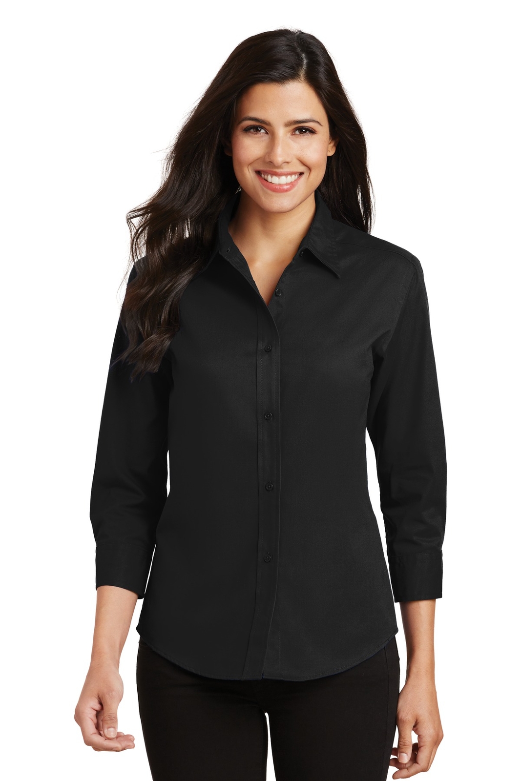 Port Authority L612 Womens 3/4 Sleeve Wrinkle Resistant Easy Care Dress Shirt