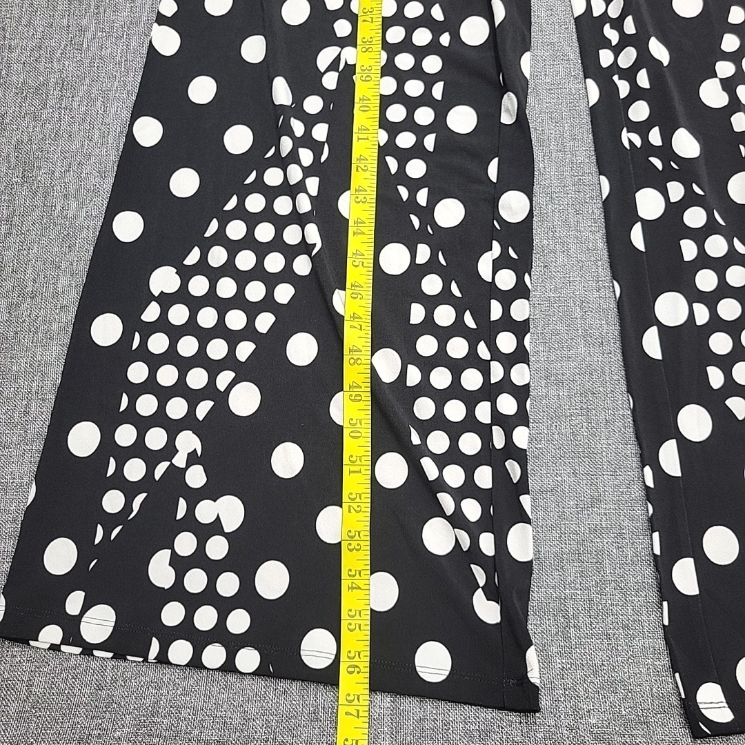 Laurie Felt Everyday Dressy V-Neck Printed Sleeveless Jumpsuit Small Size Black