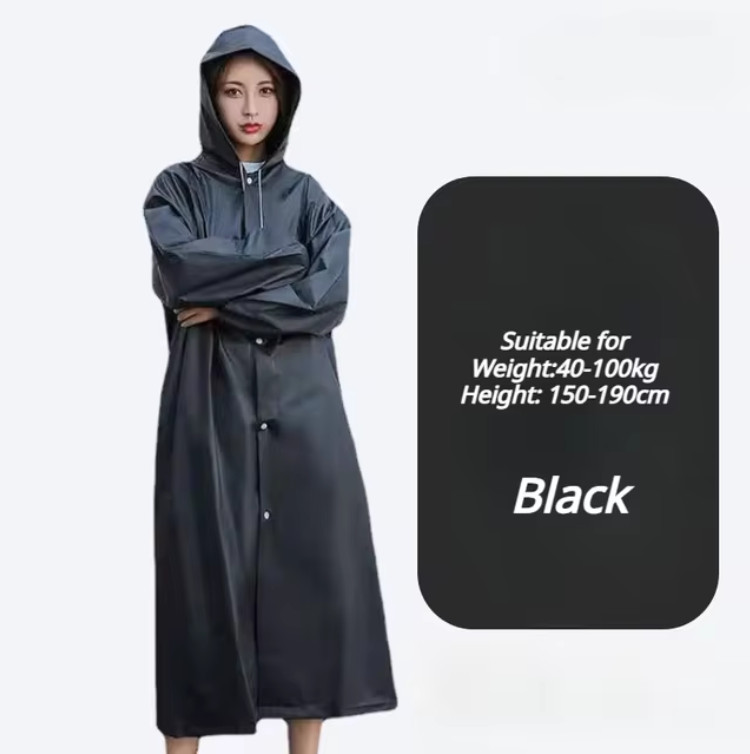 Unisex Adult Raincoat Waterproof Rain Coat Hooded Camping Rainwear