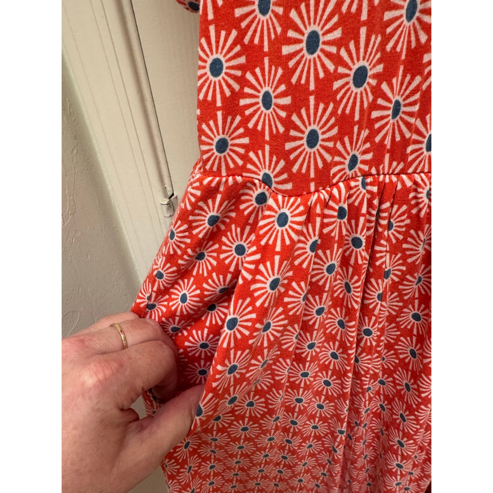 Torrid Skater Silouhette Sunny Days Nasturtium Soft Knit Dress Size 1 (1X,14/16)