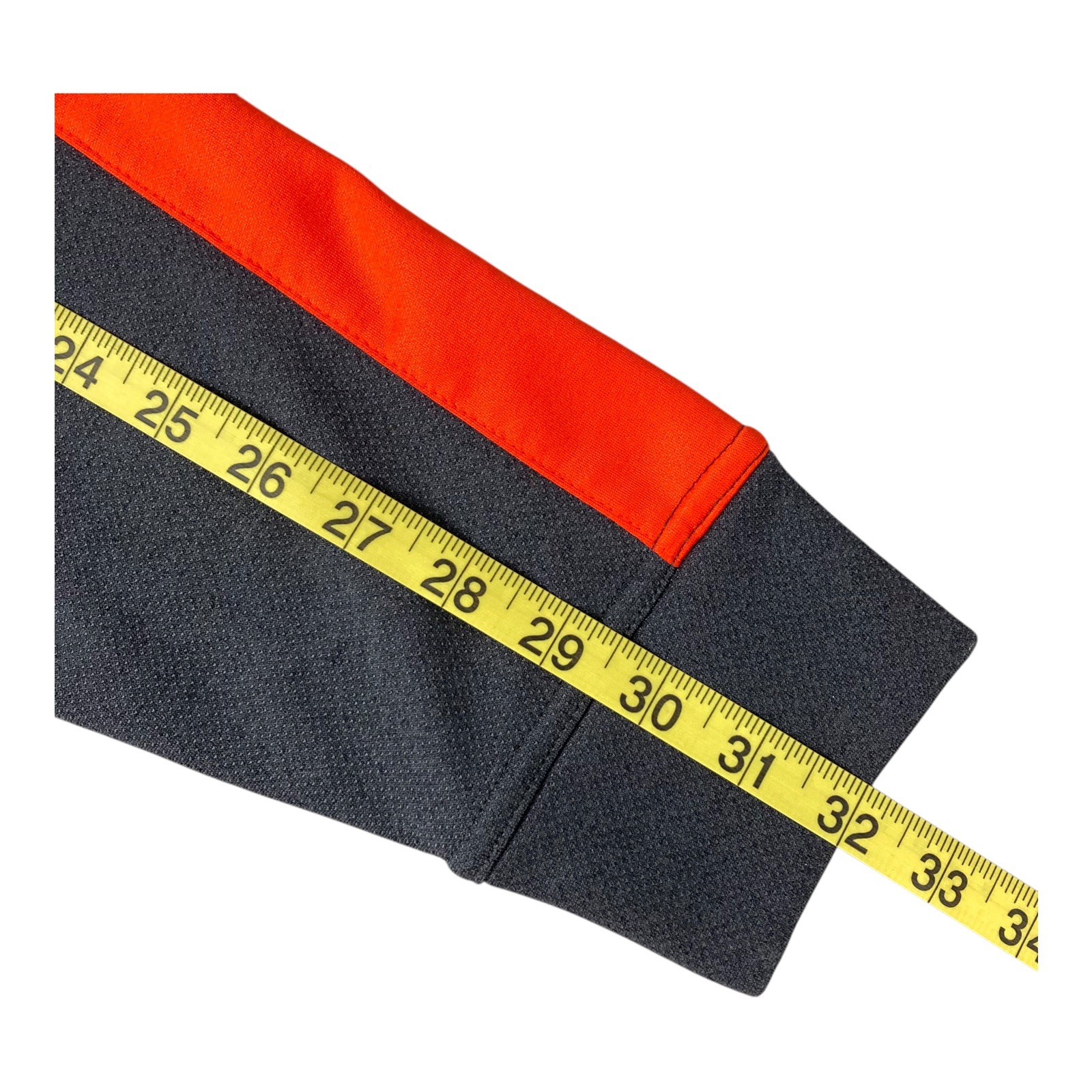 Holloway Ladies Full Zip Athletic Track Warm Up Jacket Gray White Orange M Mock