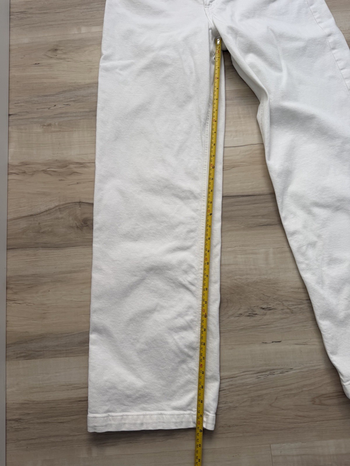 GAP ‘90s Loose Mid Rise White Stretch Denim Jeans Size 10L 30 Straight Classic