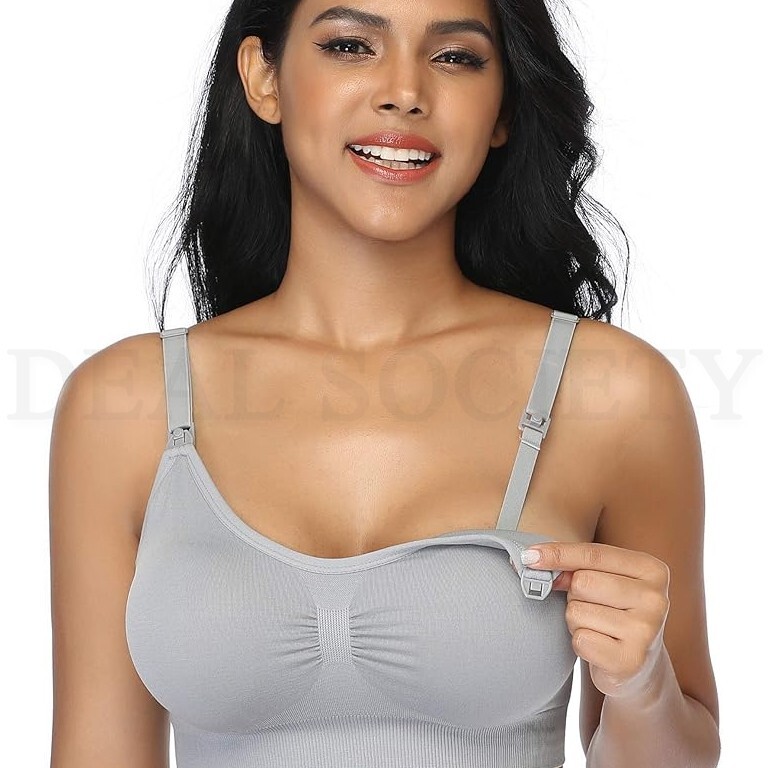 4 Pack X-Large Push Up Seamless Nursing Bra for Breastfeeding and Maternity