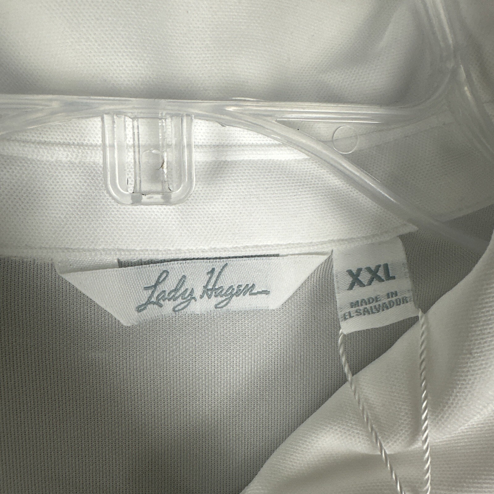 Lady Hagen Shirt Womens 2XL White S/S Golf Tennis Pique Polo Performance NWT $50