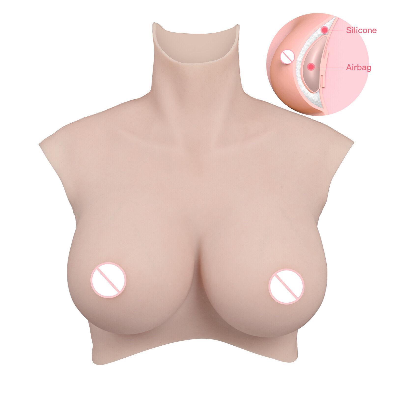Silicone Realistic 8g Breast Forms D Cup No Oil Fake Boobs Tits for Crossdresser