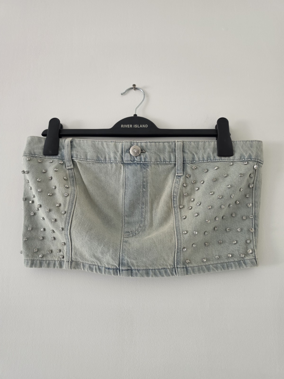 River island,woman’s rhinestone , bandeau ,crop top size 10. Vintage style .New