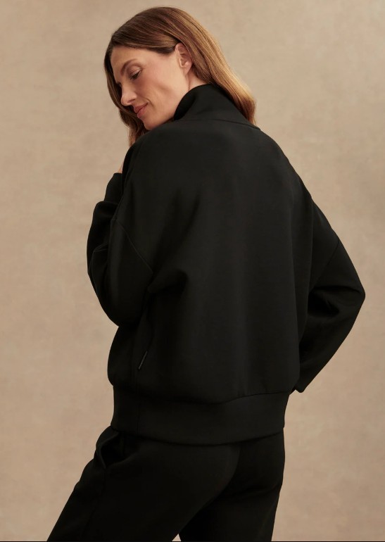 Varley DoubleSoft Hawley Half-Zip Sweatshirt Size XS Black Pullover