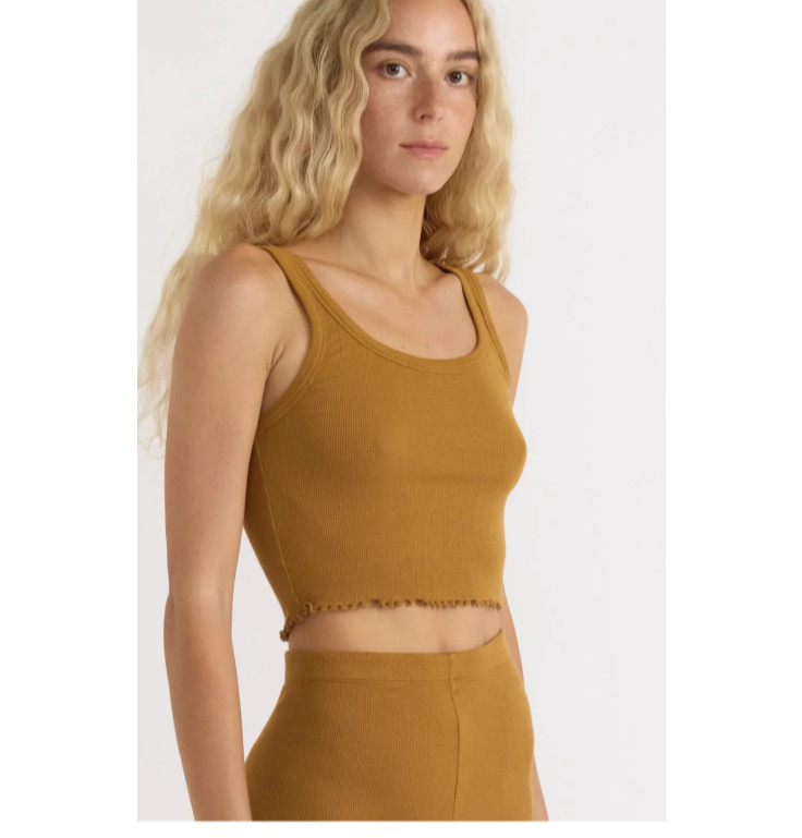 Organic Basics Women’s Cropped Tank in Large, Organic Cotton Tank Top, NWT