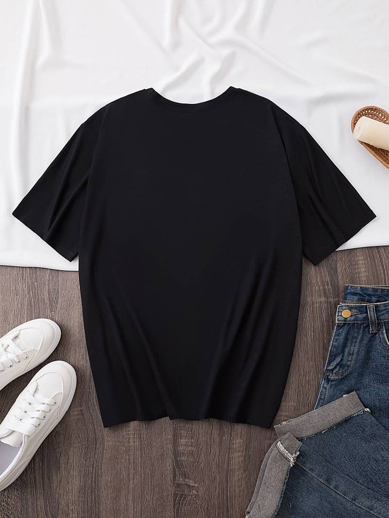 Women Floral Graphic T-Shirt Rose Flower Casual Crew Neck Short Sleeve Tee Top√