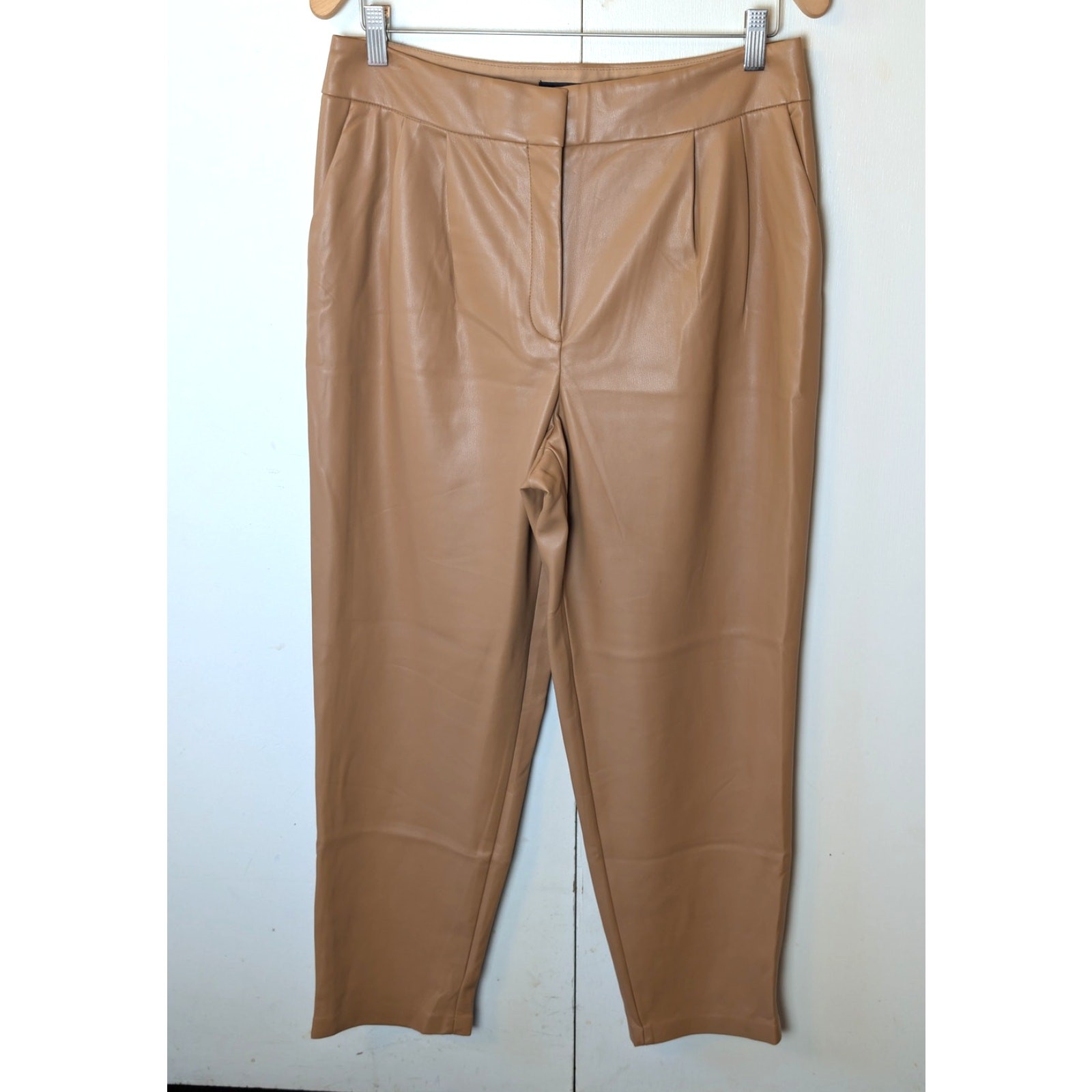 Express Super High Waisted Faux Leather Ankle Pants 12R