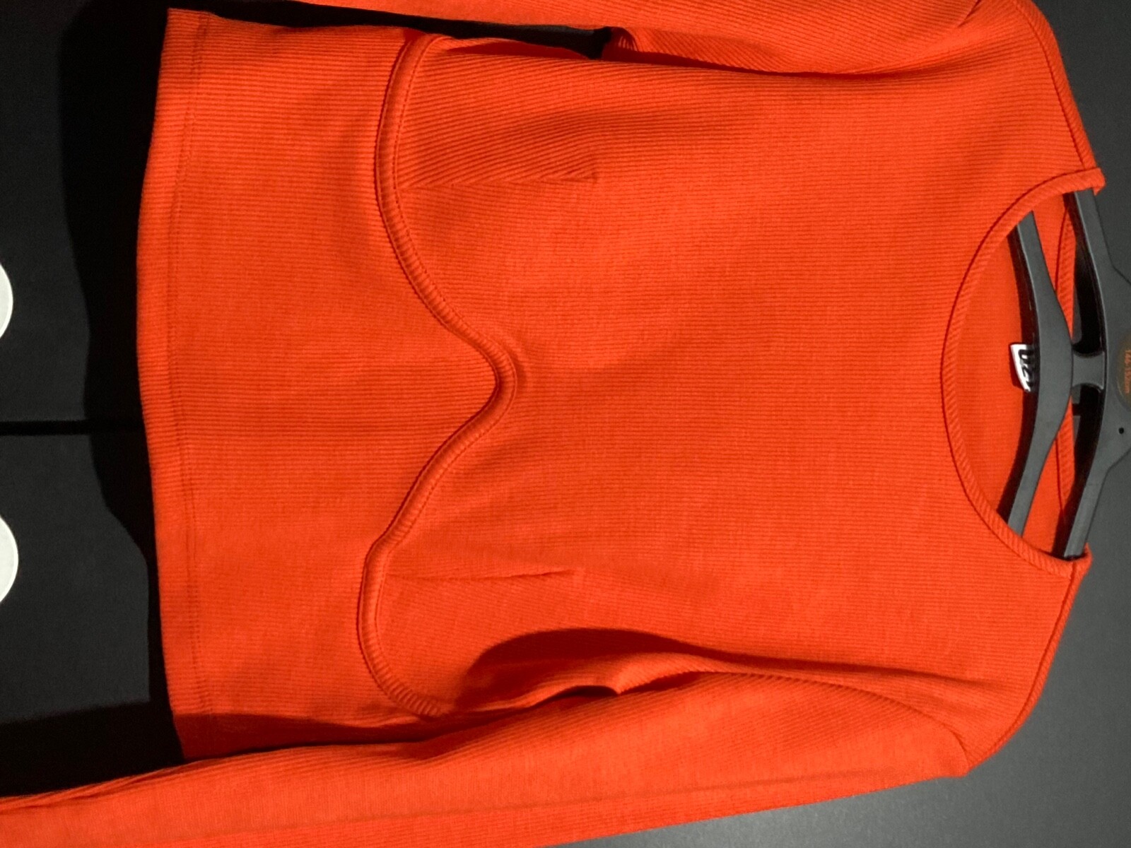 George G21 women’s orange long sleeve top 99% cotton 1 % elastane